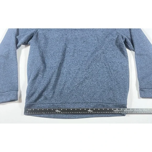 Eddie Bauer Radiator Fleece Mens Snap Mock Pullover XL 1/4 Button Blue Soft - Picture 9 of 12